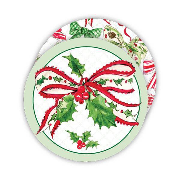Christmas Bow Paper Coaster